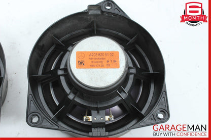 03-09 Mercedes W209 CLK500 Front Right & Left Door Audio Sound Speaker Set of 2