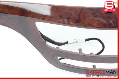 10-13 Mercedes W221 S550 S400 Center Dashboard Dash Trim Molding Brown Wood OEM