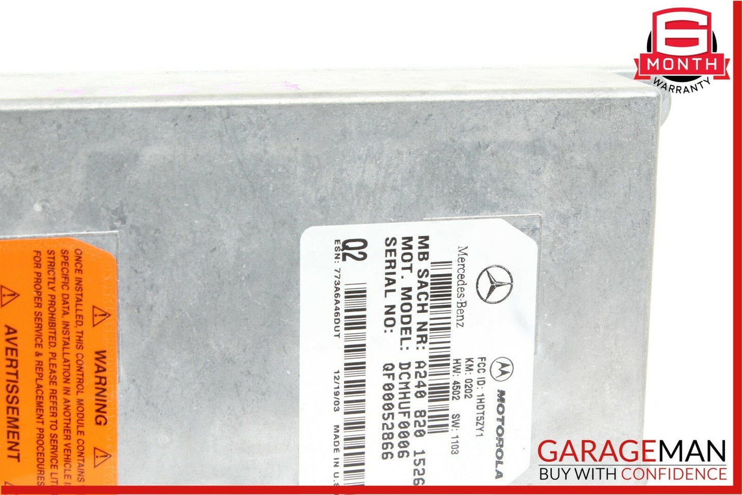 00-06 Mercedes E55 S55 AMG SL500 Voice Command Control Controller Module Unit