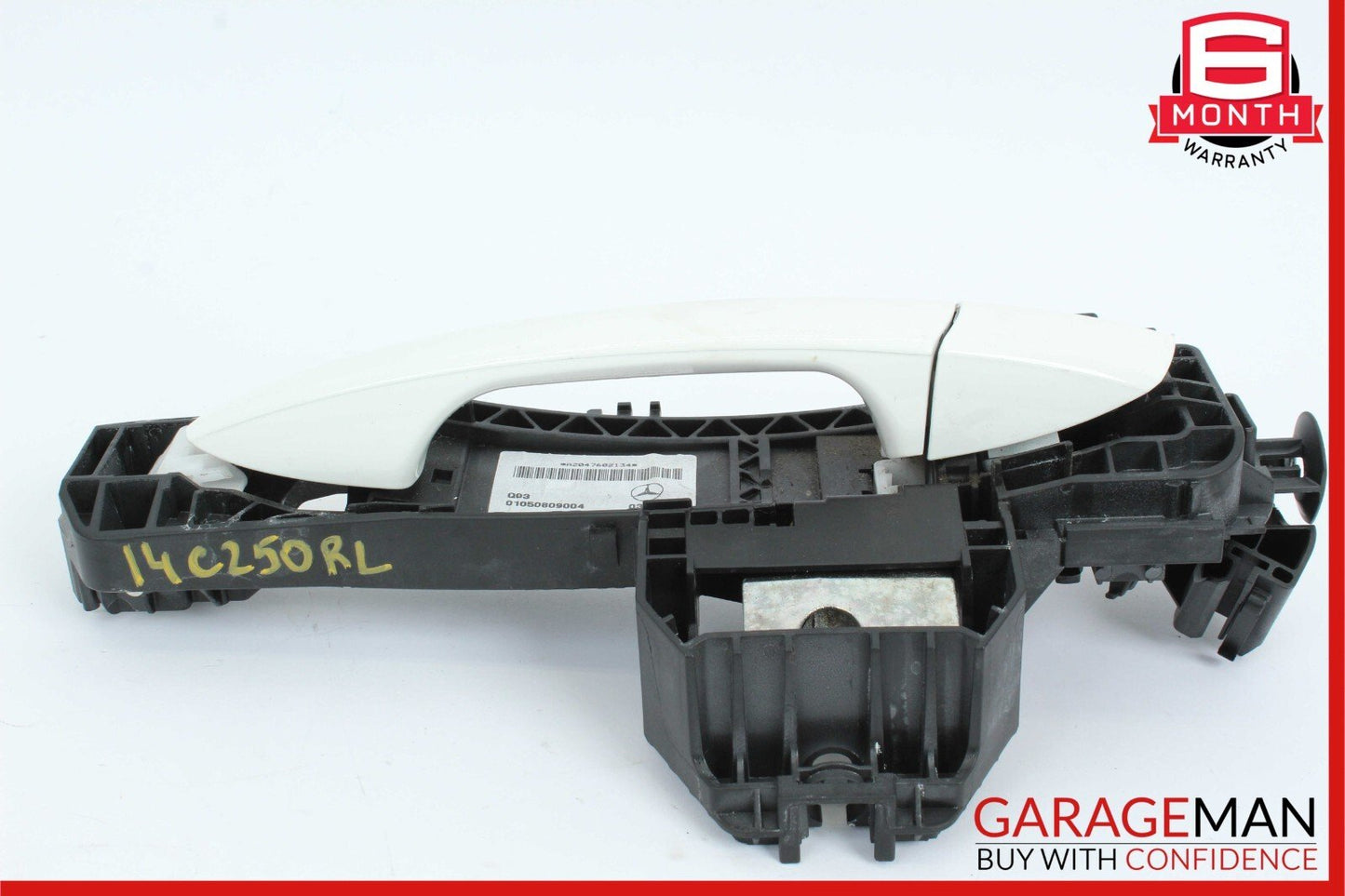 12-15 Mercedes W204 C250 C350 Rear Left Side Exterior Door Handle White OEM