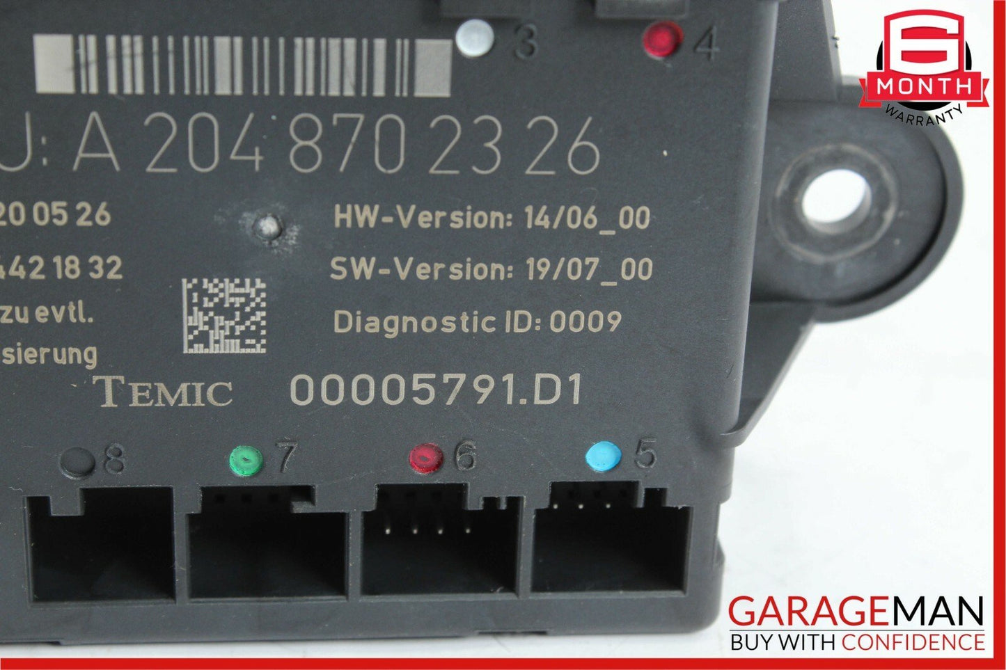08-14 Mercedes W204 C280 C350 Rear Left Side Door Control Module 2048702326 OEM