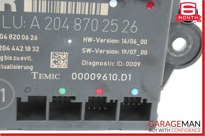 08-14 Mercedes W204 C300 Rear Right Passenger Side Door Controller Module OEM