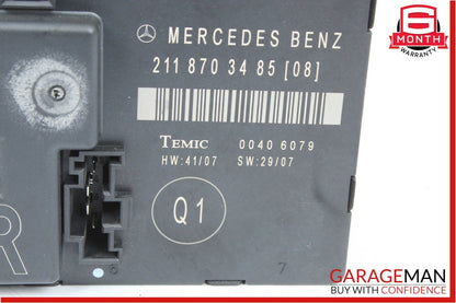 07-09 Mercedes W211 E350 E550 Rear Right Passenger Side Door Control Module OEM