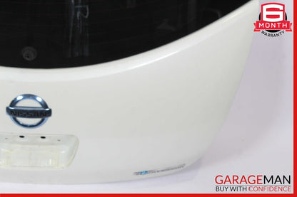 11-12 Nissan Leaf Rear Door Deck Liftgate Tailgate Trunk Lid White OEM