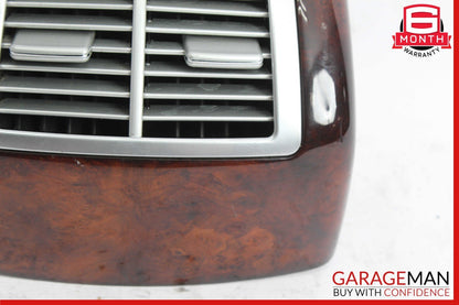 07-13 Mercedes W221 S550 S63 Rear Center Console A/C Air Vent Trim Panel Wood