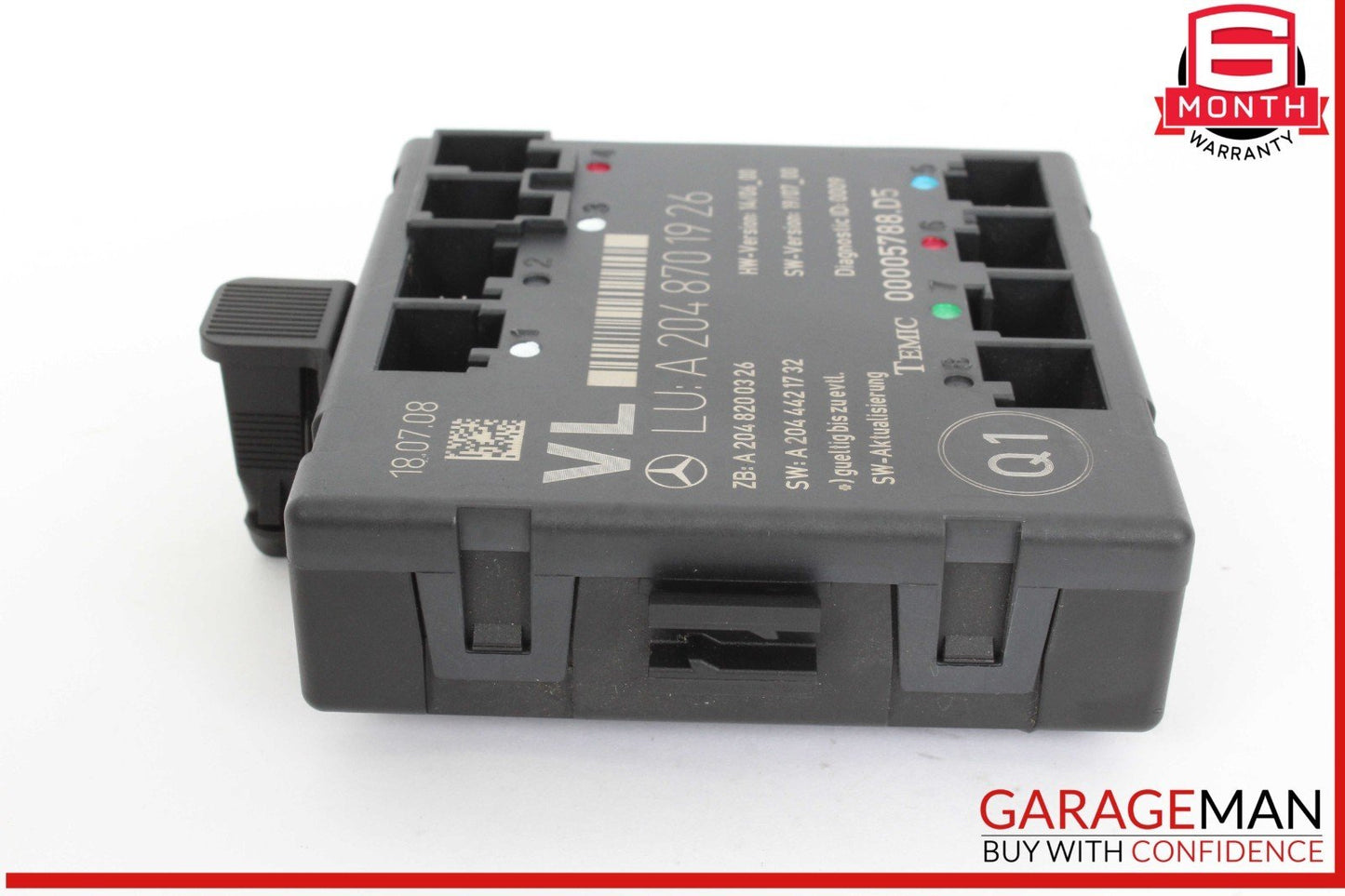 08-18 Mercedes W204 C300 C250 Front Left Driver Side Door Control Module Unit