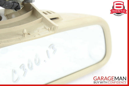 08-14 Mercedes W204 C300 Top Upper Rear View Mirror Assembly Beige