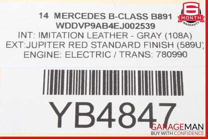 14-17 Mercedes B-Class W242 W246 Parking Brake Control Module 2429000601 OEM