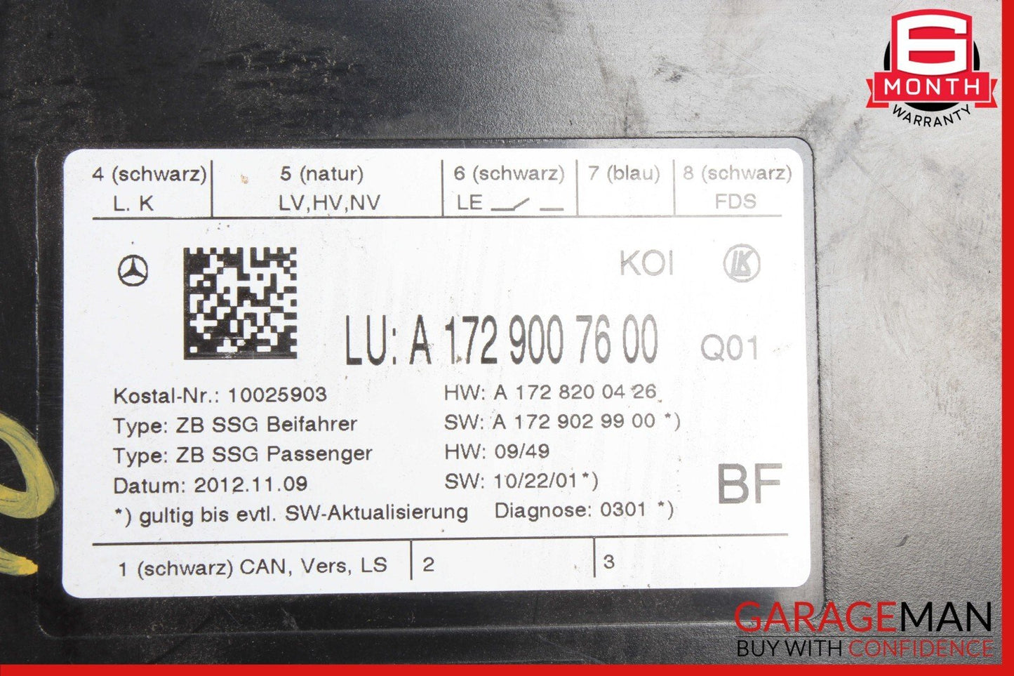 08-20 Mercedes W212 E350 CLS400 Front Right Side Seat Control Module Unit OEM