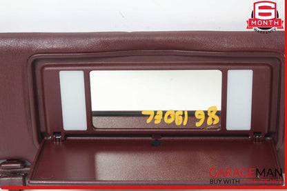 84-93 Mercedes W201 190E 190D Left Driver Side Sunvisor Burgundy OEM