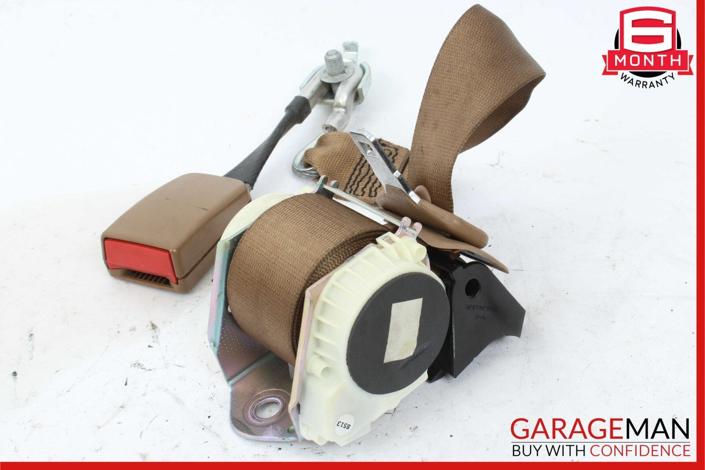 07-13 Mercedes W221 S550 S63 Rear Center Seat Belt Retractor Buckle Brown OEM