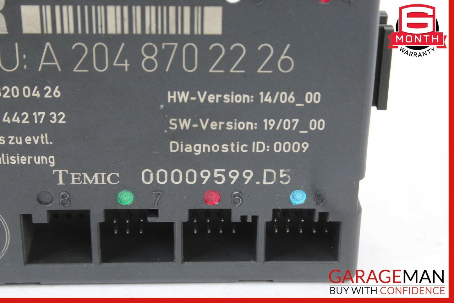08-14 Mercedes W204 C300 C350 Front Right Side Door Control Module Unit