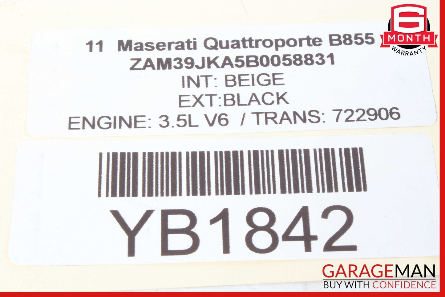 03-13 Maserati Quattroporte M139 Rear Right Side Door Lock Latch Actuator OEM