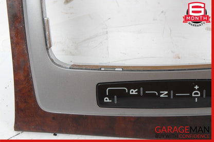 08-14 Mercedes W204 C300 Center Console Shift Shifter Plastic Trim Cover Wood
