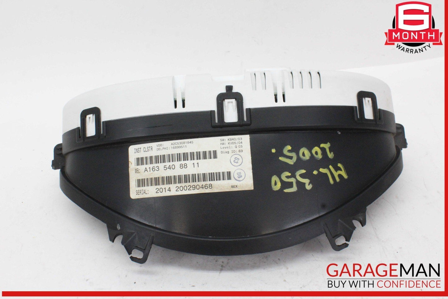 02-05 Mercedes W163 ML350 ML500 Instrument Cluster Speedometer 1635408811 OEM
