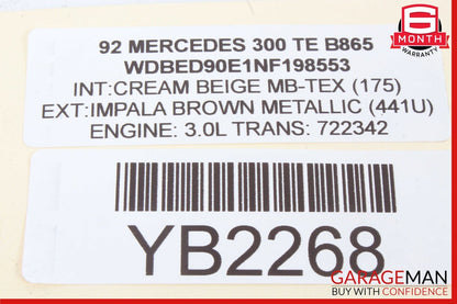 86-93 MERCEDES W124 300E 4MATIC ABS ANTI-LOCK BRAKE CONTROL MODULE 0055455232
