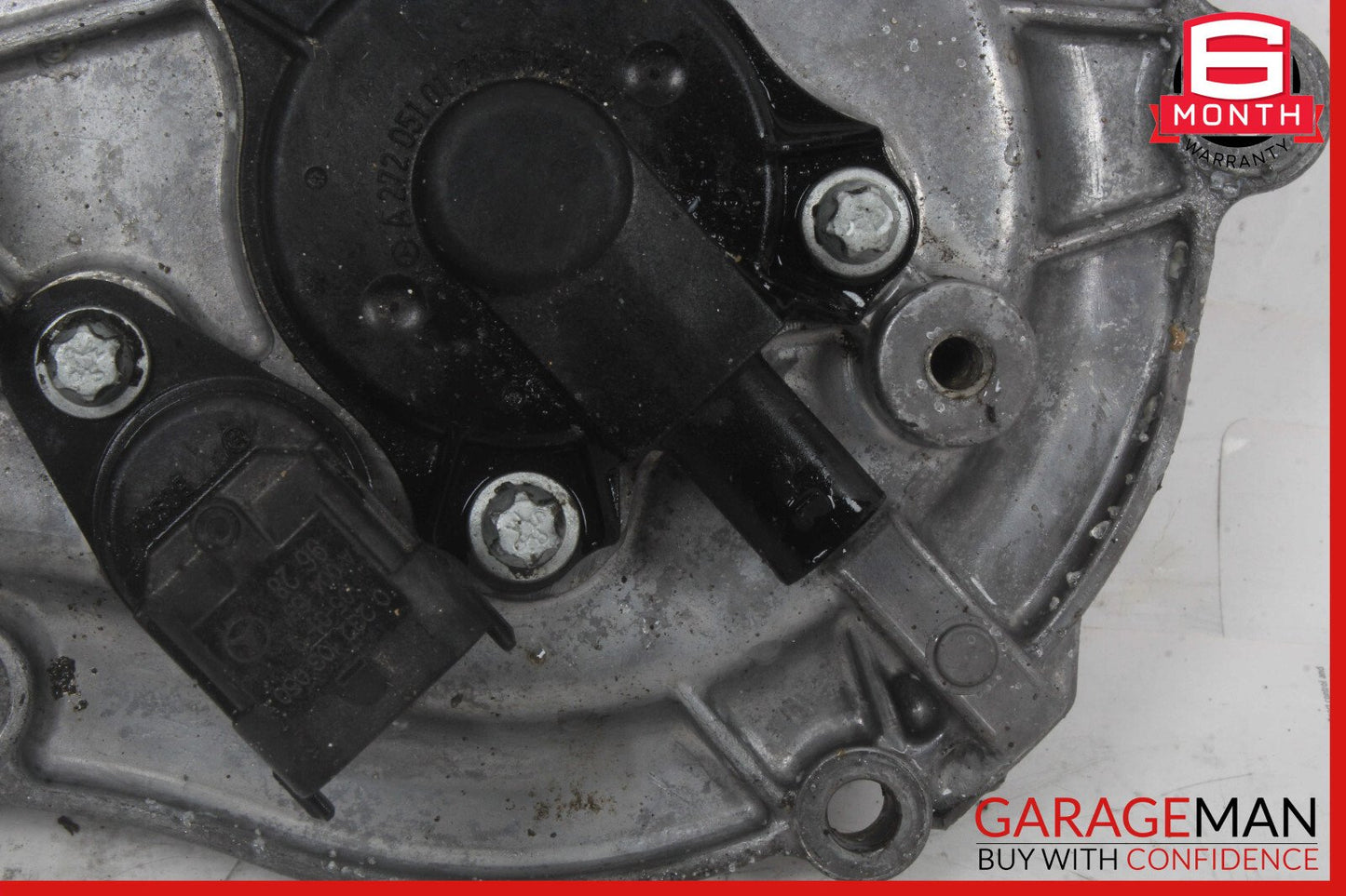 05-13 Mercedes W211 E350 Front Left Side Engine Timing Chain Cover Plate OEM