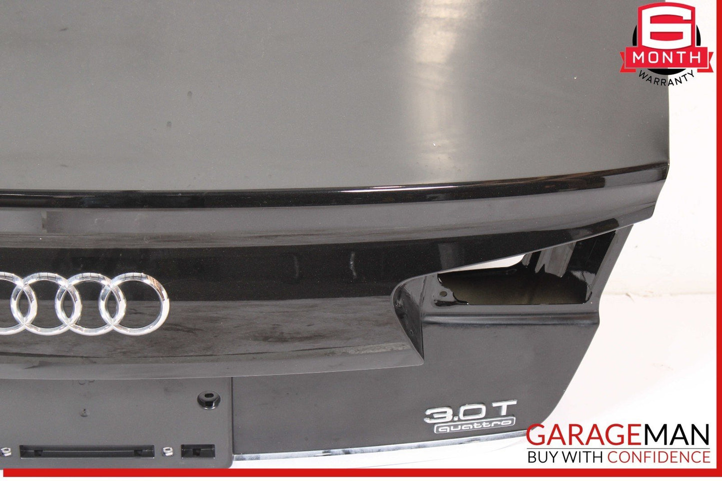 12-18 Audi A6 Rear Trunk Lid Deck Shell Panel Black OEM