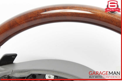 10-14 Mercedes W221 S550 S600 Steering Wheel w/ Paddle Shifters Gray Wood OEM