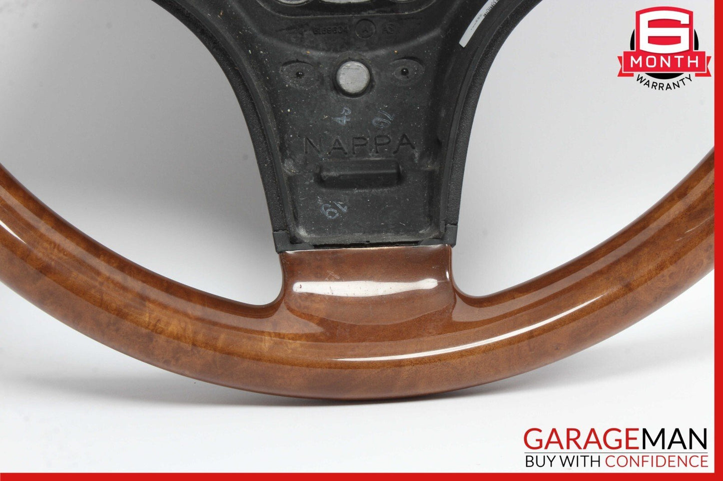 09-12 Mercedes R171 SLK300 SL550 SLK350 3 Spoke Steering Wheel Wood OEM