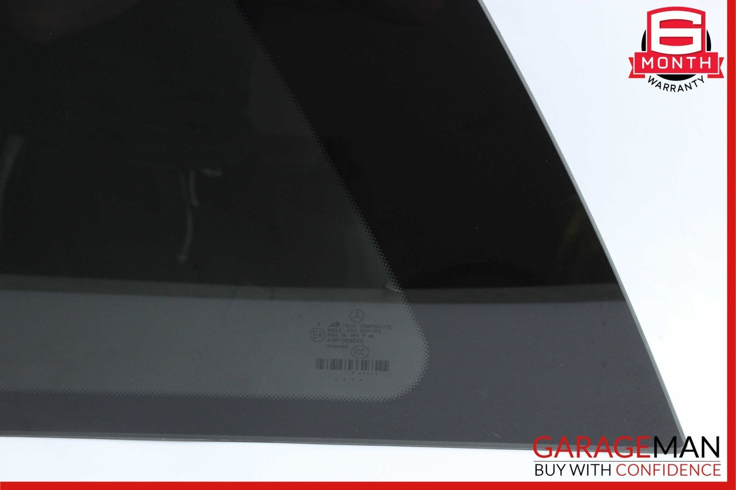07-12 Mercedes X164 GL450 Rear Left Side Quarter Window Glass w/ Moulding Trim
