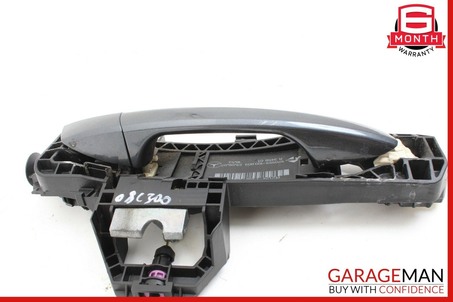 08-11 Mercedes W204 C300 Rear Right Door Lock Latch Actuator w/ Handle Gray