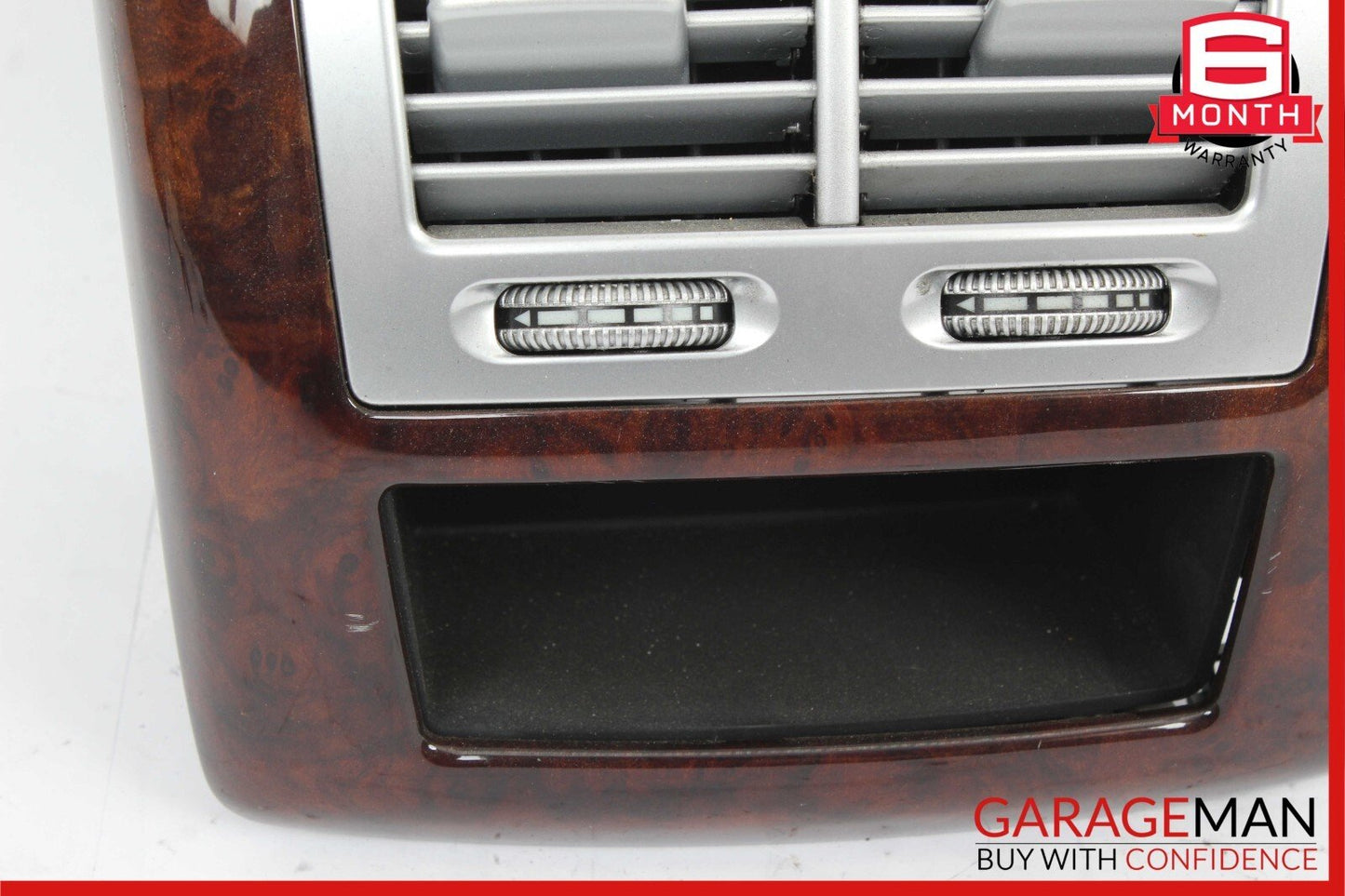 07-13 Mercedes W221 S400 Rear Center Console AC A/C Air Vent Trim Panel Wood OEM