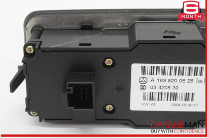 98-05 Mercedes W163 ML350 Rear Climate Power Window Control Switch OEM