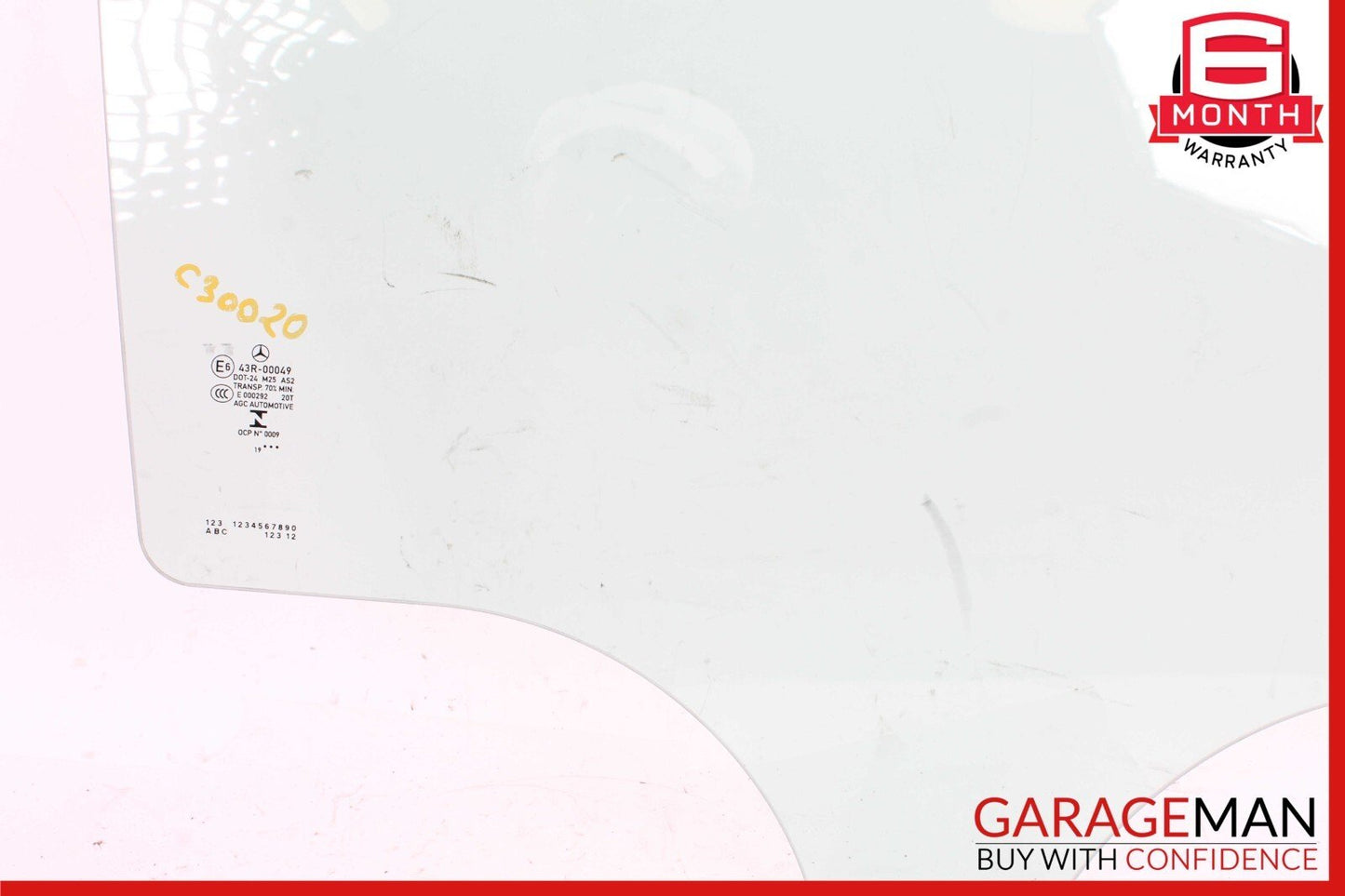 15-20 Mercedes W205 C300 C350e Rear Right Side Door Window Glass Clear