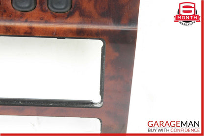 98-02 Mercedes W210 E320 E420 Front Center Console Dash Hazard Switch Trim Wood