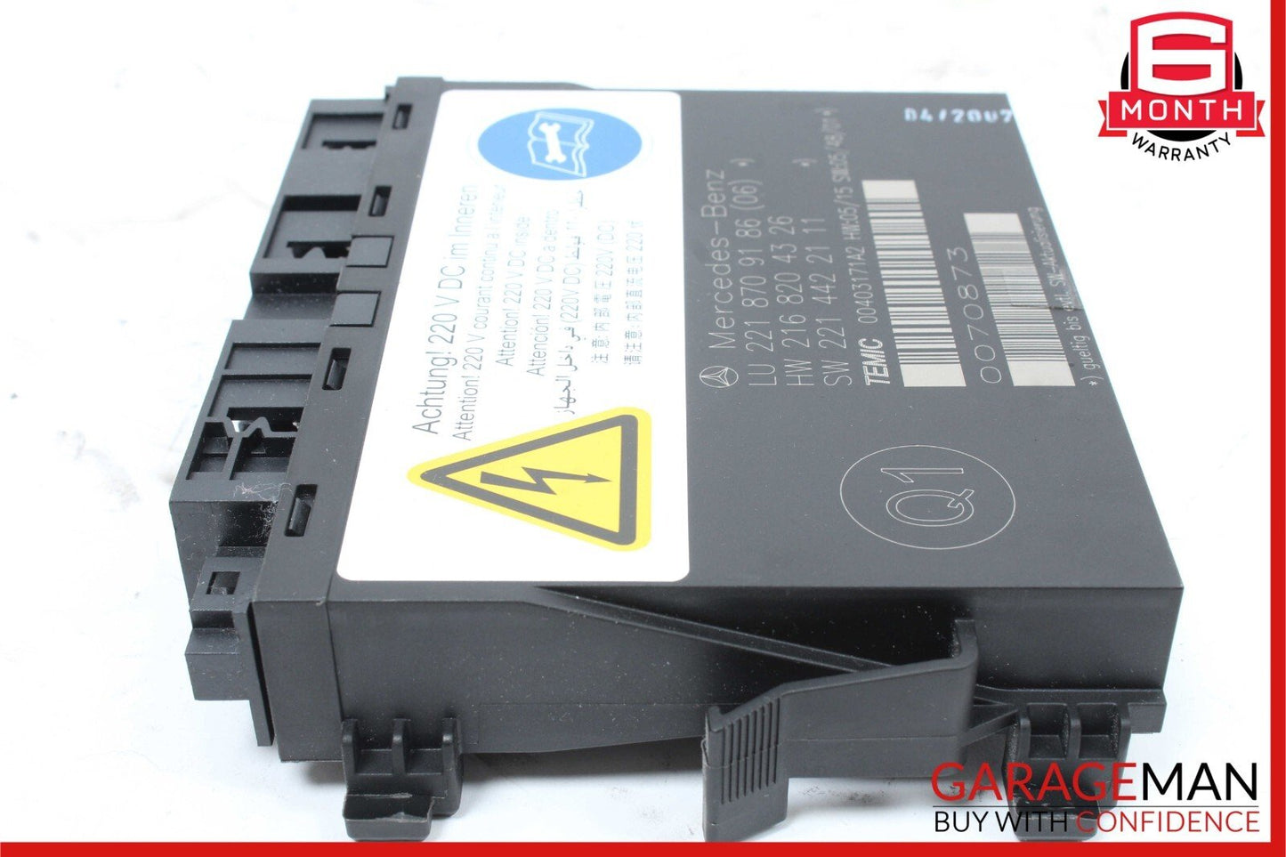 07-10 Mercedes W221 S63 AMG Front Right or Left Seat Contour Control Module OEM