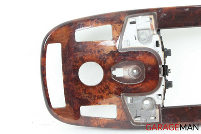 07-09 MERCEDES W221 S550 S600 CENTER CONSOLE TRIM BEZEL PANEL WOOD OEM