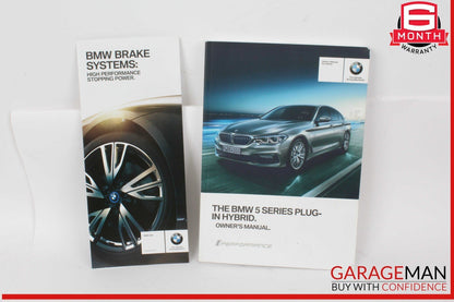 18 BMW 530E Owner's Owners Operating Manual OEM