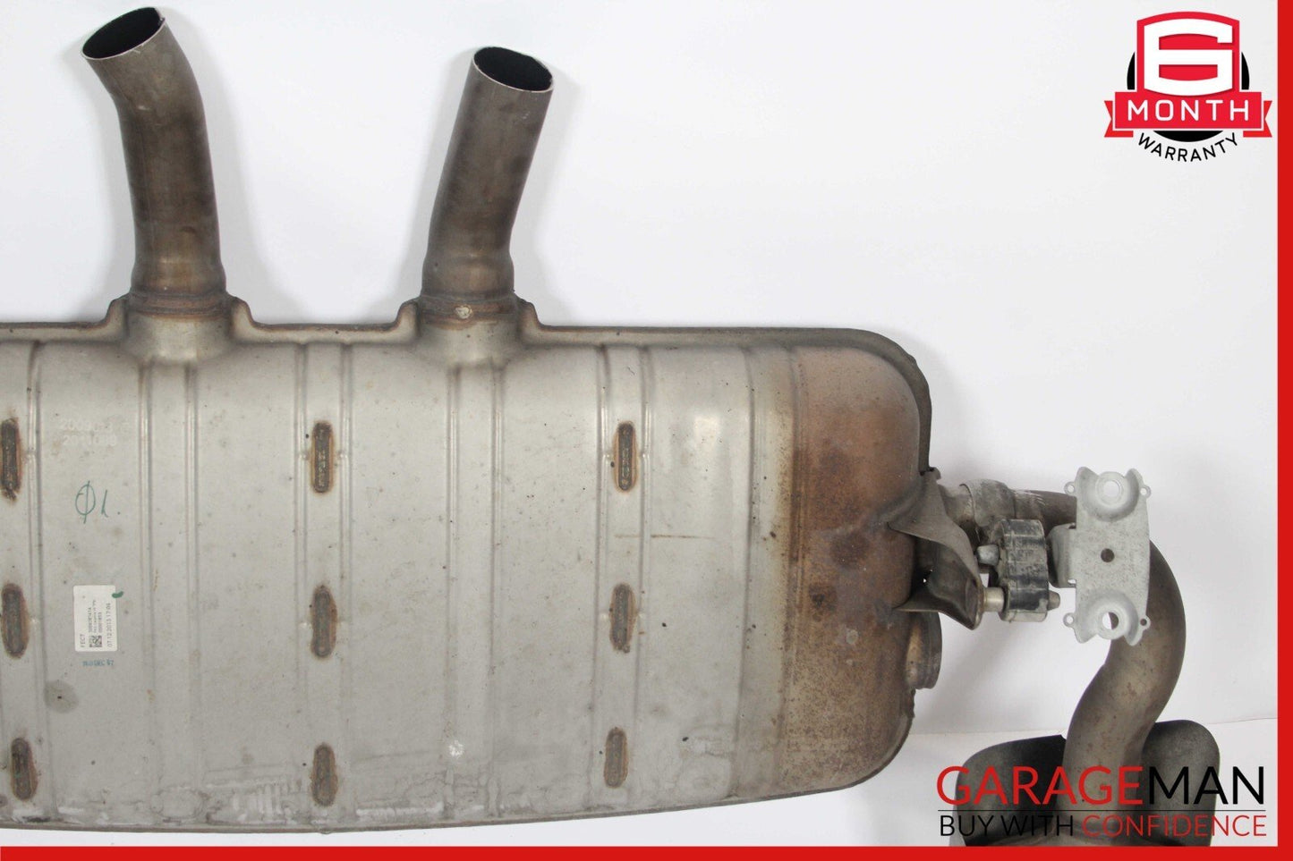 11-14 Porsche Cayenne 958 Hybrid S Dual Exhaust Muffler Mufflers Assembly OEM