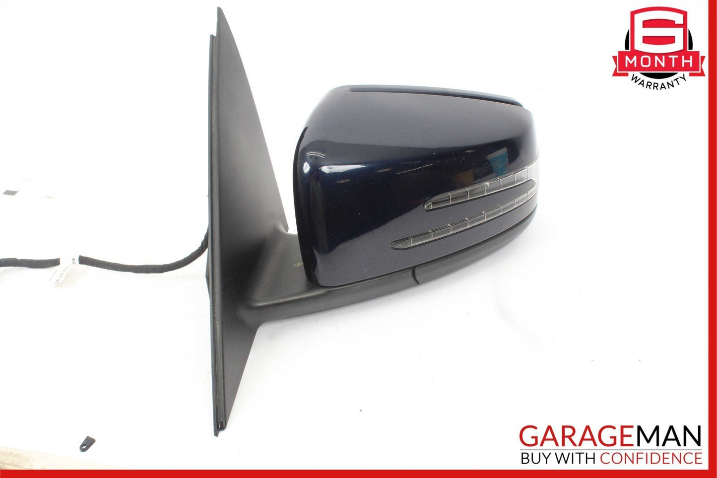 12-14 Mercedes W204 C300 Front Left Side Mirror Door Rear View Glass Blue OEM