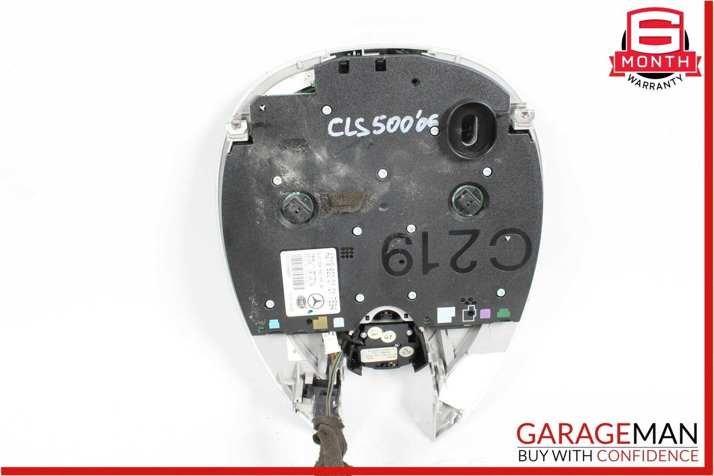 06-11 Mercedes W219 CLS500 Front Overhead Dome Light Lamp Sunroof Switch Grey
