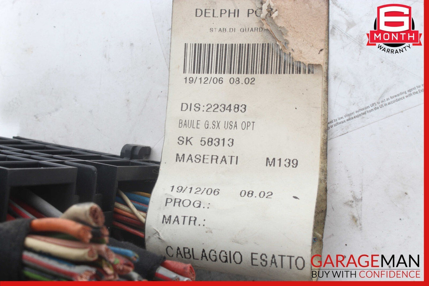 04-08 Maserati Quattroporte M139 Rear Trunk Lid Fuse Relay Junction Box OEM