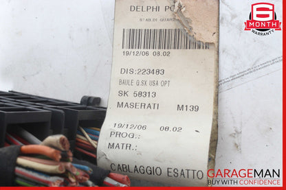 04-08 Maserati Quattroporte M139 Rear Trunk Lid Fuse Relay Junction Box OEM