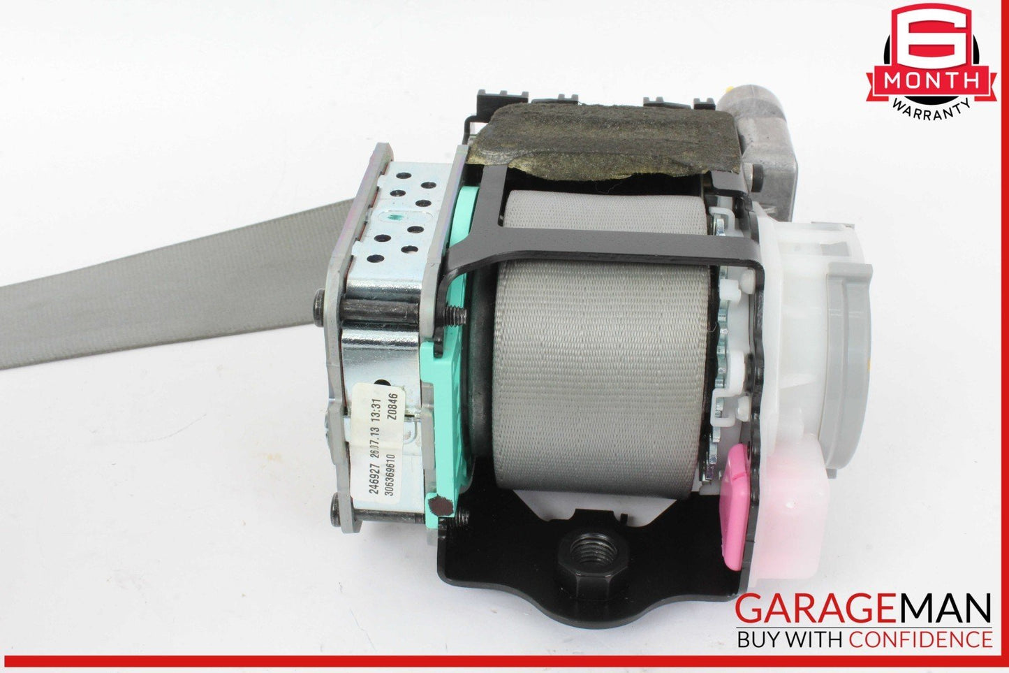 09-16 Audi A4 S4 Front Right Passenger Side Seat Belt Seatbelt Retractor OEM