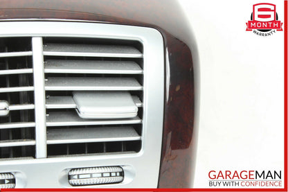 07-13 Mercedes W221 S550 Rear Center Console AC A/C Air Vent Trim Bezel Wood OEM
