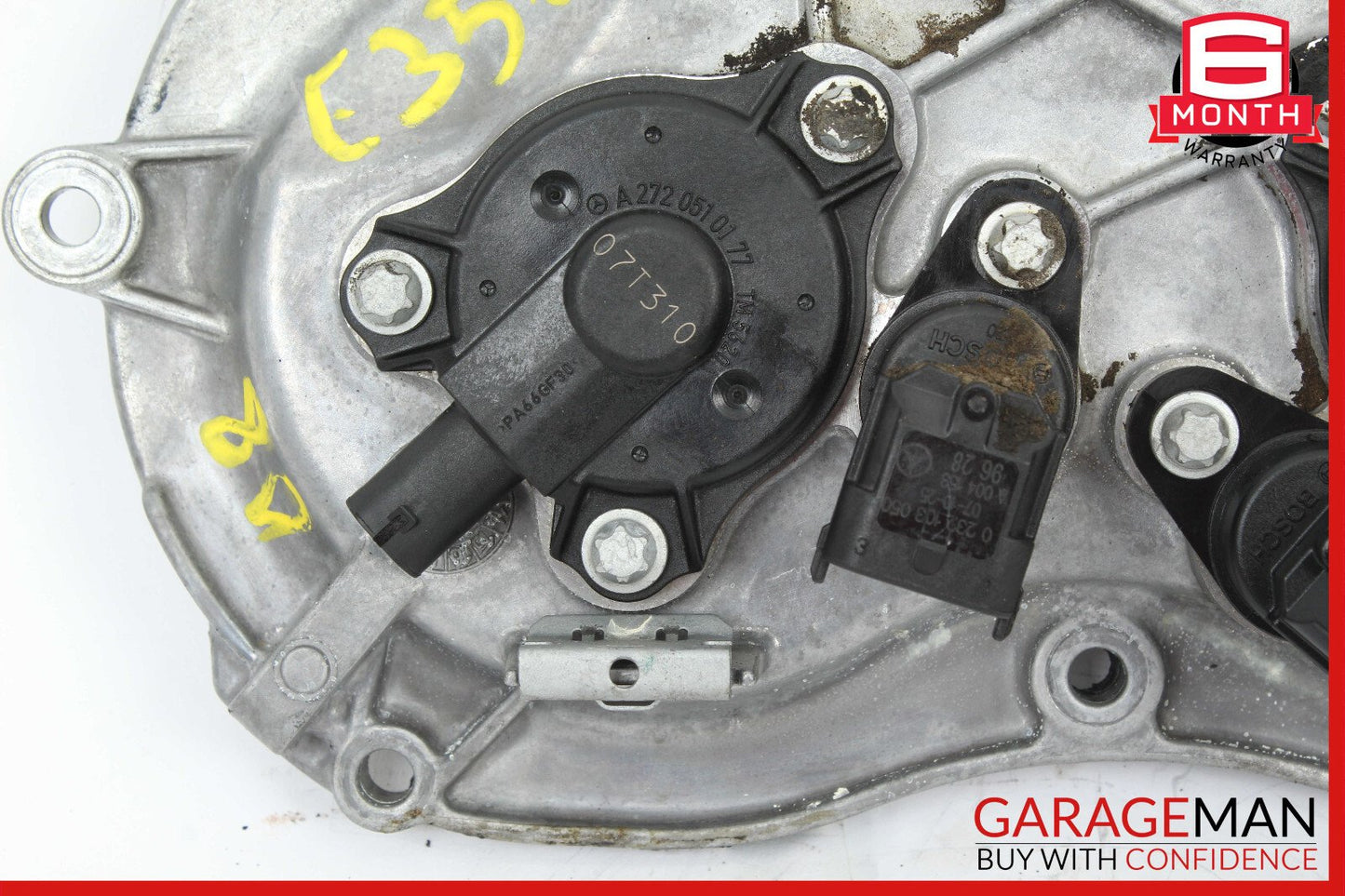 06-13 Mercedes W211 E350 S550 Front Right Engine Timing Chain Cover Plate OEM