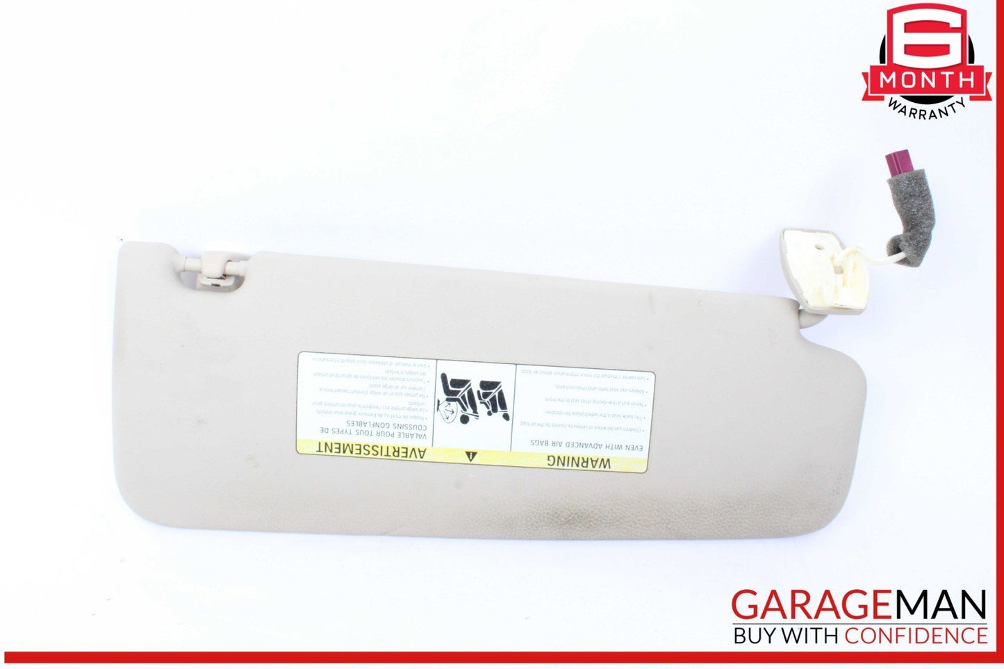 11-16 BMW 528i 535i 550i F10 Front Left Driver Side Sunvisor Sun Visor OEM