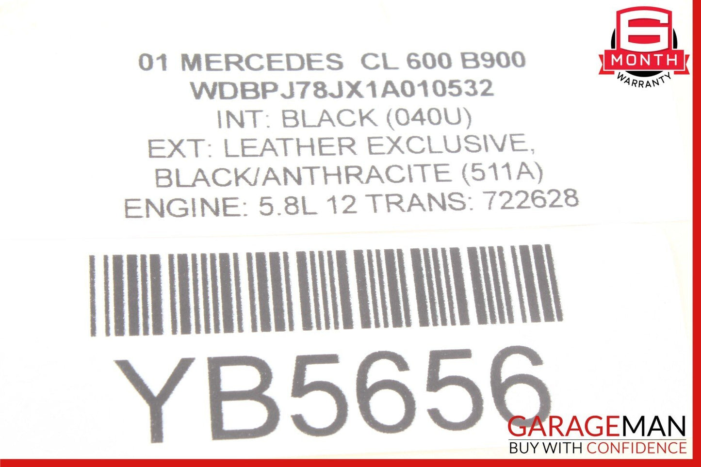 00-06 Mercedes W215 CL600 Front Right Side Under Seat Control Module Unit