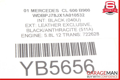 00-06 Mercedes W215 CL600 Front Right Side Under Seat Control Module Unit