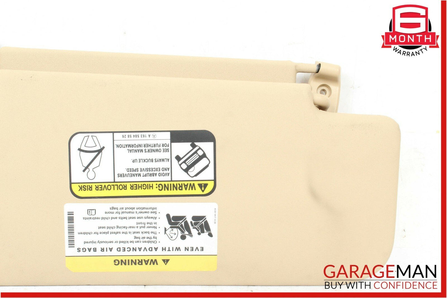 06-12 Mercedes GL450 ML450 Front Left Side Sun Visor Sunvisor Shade Brown