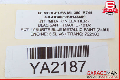 03-12 Mercedes W164 ML350 E350 Under Seat Control Module Front Right Side OEM