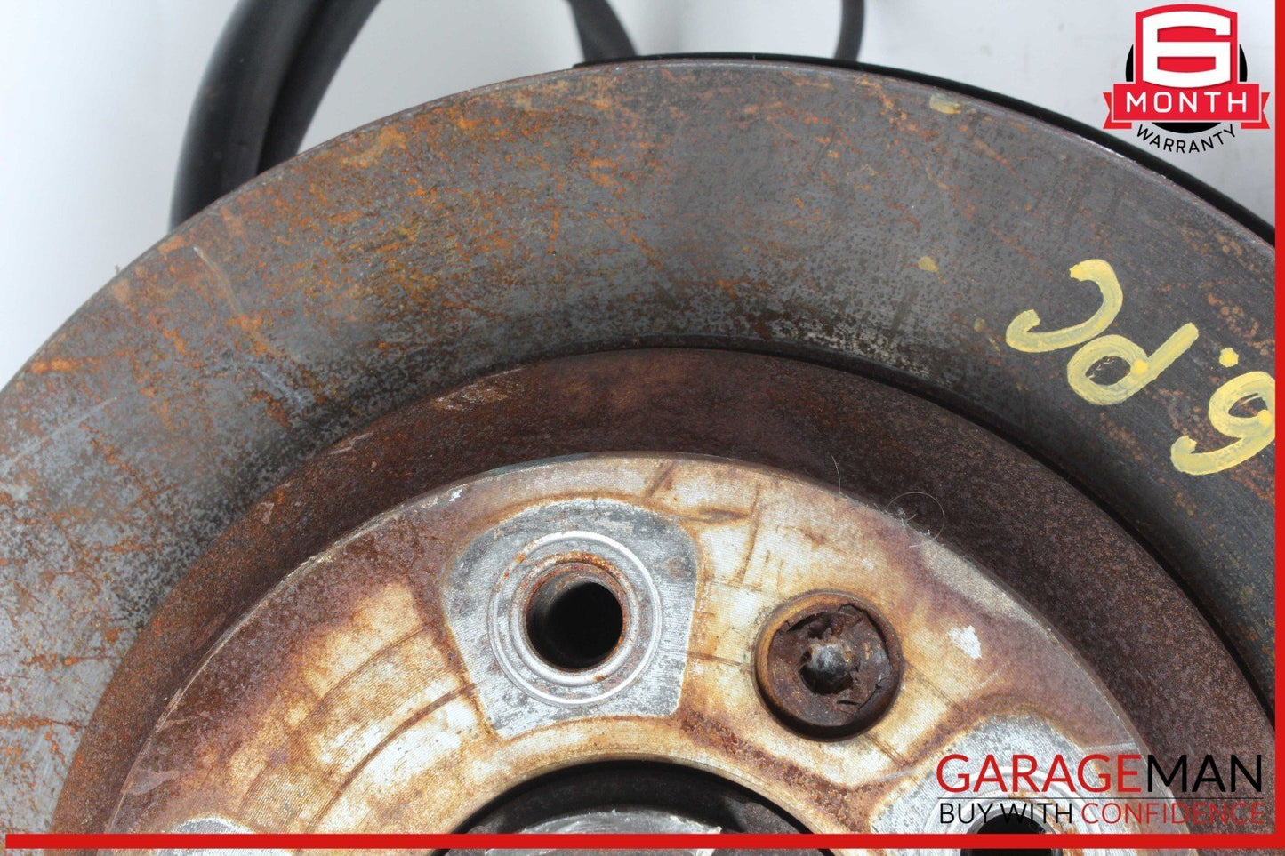 03-10 Porsche Cayenne 955 957 Rear Left Spindle Knuckle Wheel Hub w/ Rotor Disc