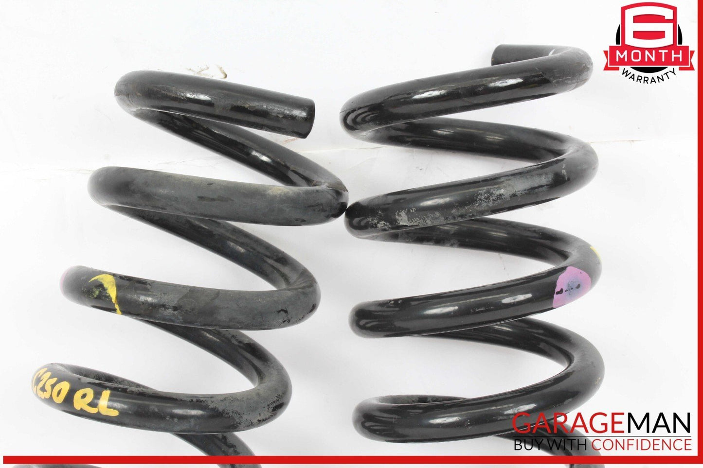 08-14 Mercedes W204 C250 Rear Right and Left Suspension Coil Spring Set OEM