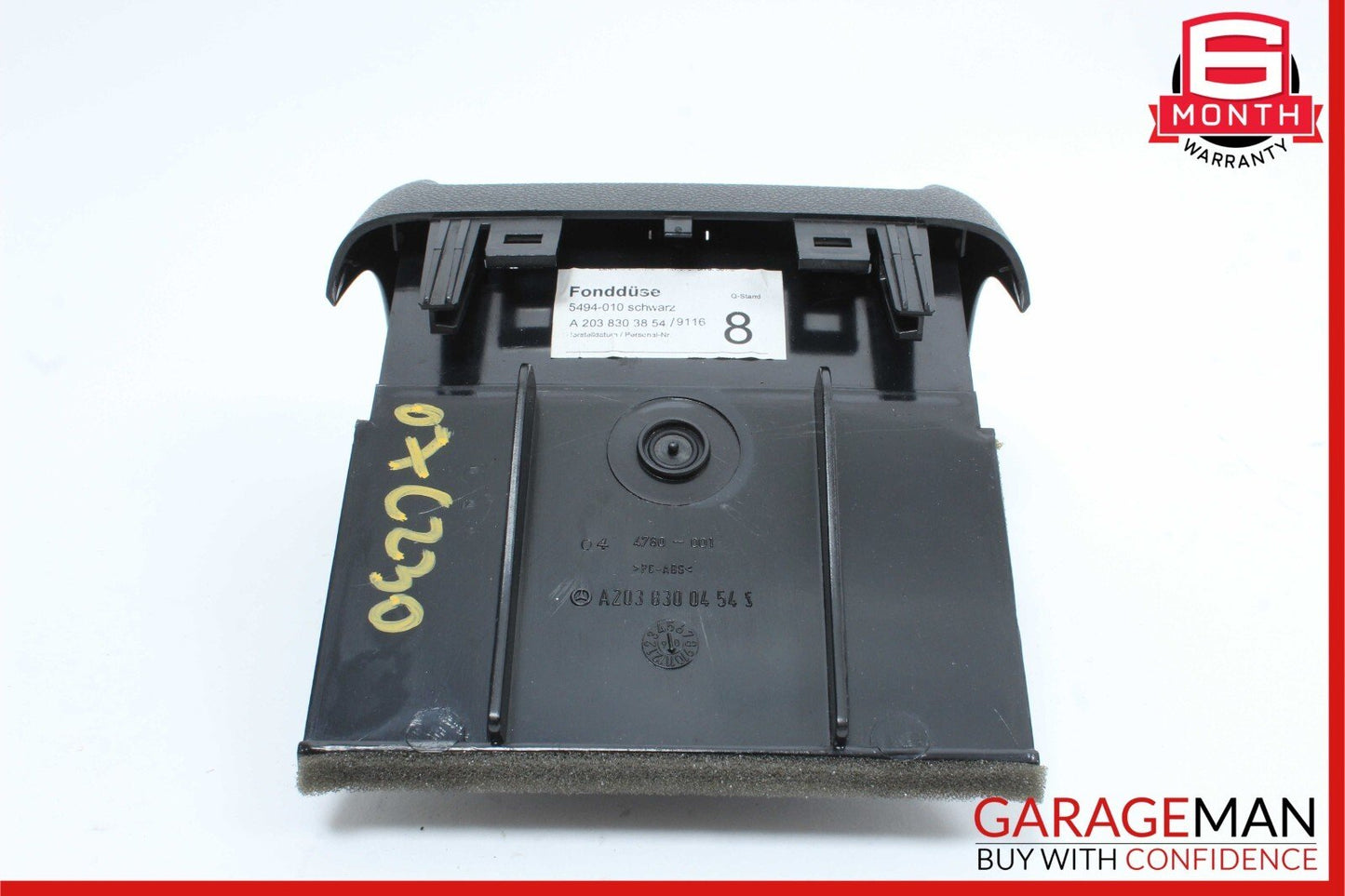01-07 Mercedes W203 C230 Rear Center Console A/C AC Heater Air Vent Trim Black