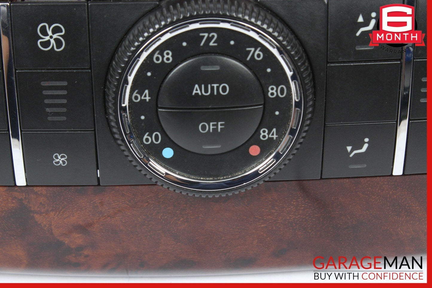 06-12 Mercedes R350 ML450 GL450 Rear AC A/C Heater Climate Control Switch Wood